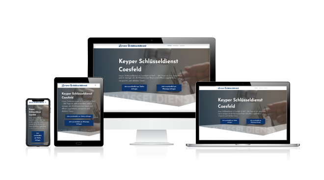 Homepage für einen Schlüsseldienst